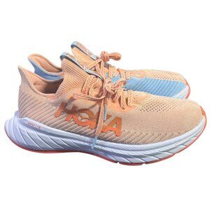Hoka Women's Carbon X 3 Running Shoes Size 9 B Peach/Blue